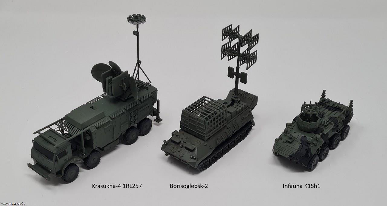 Infauna K1Sh1 UNSh-12, Krasukha-4 1RL257, Borisoglebsk-2 (MT-Lbu)