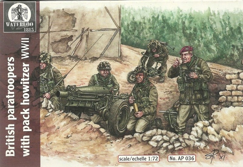 Pack Howitzer 75mm, WWII British Paratroopers with Pack Howitzer