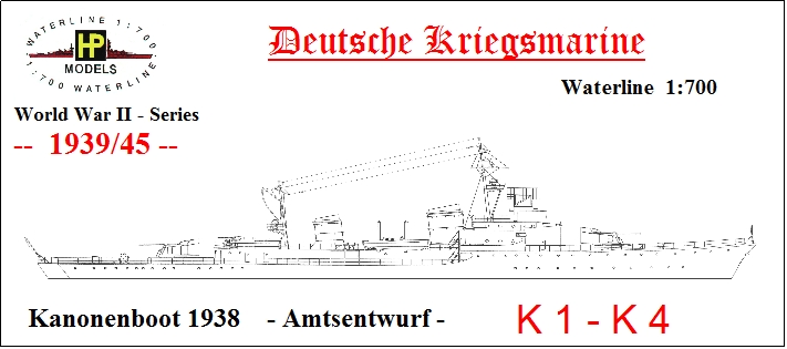 K1-K4 Kanonenbootsentwurf 1938